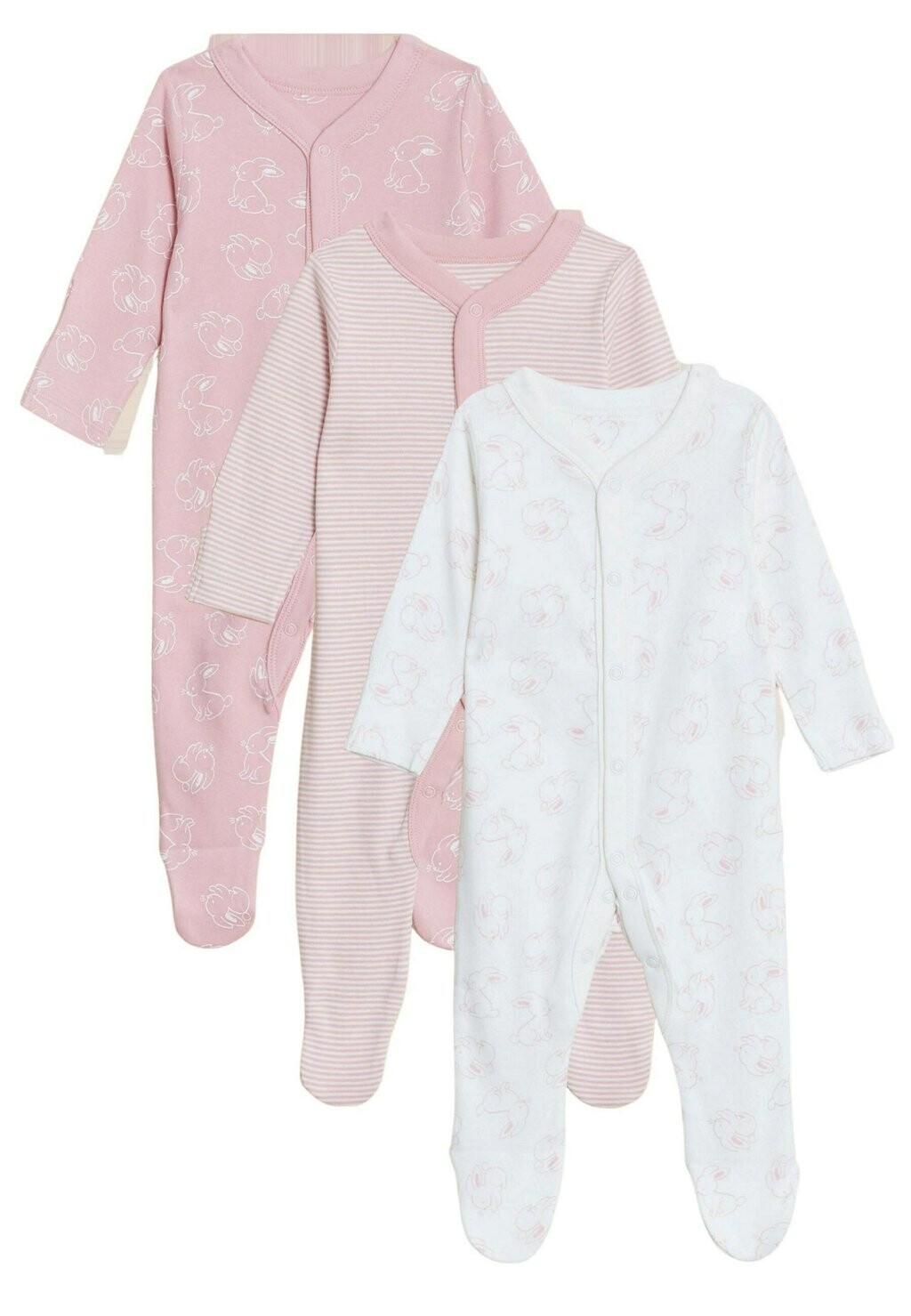 

Комбинезоны 3 PACK PRINTED Marks & Spencer, цвет pink mix