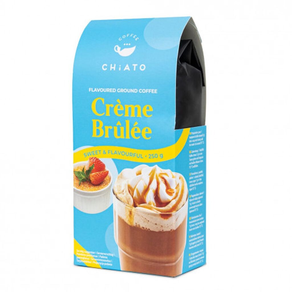 

Кофе молотый со вкусом крем-брюле ЧИАТО крем-брюле, 250 г Chiato