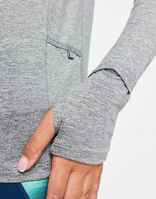 

Серая футболка с круглым вырезом Nike Running Element Dri-FIT, Серый