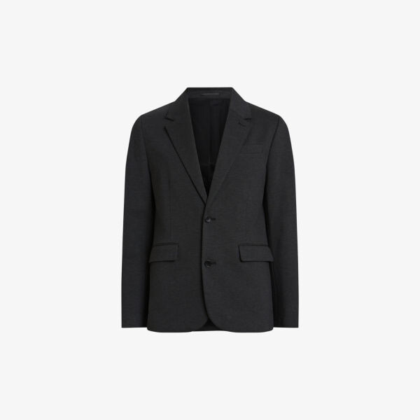 

Однобортный блейзер Helm из эластичной ткани Allsaints, цвет charcoal marl