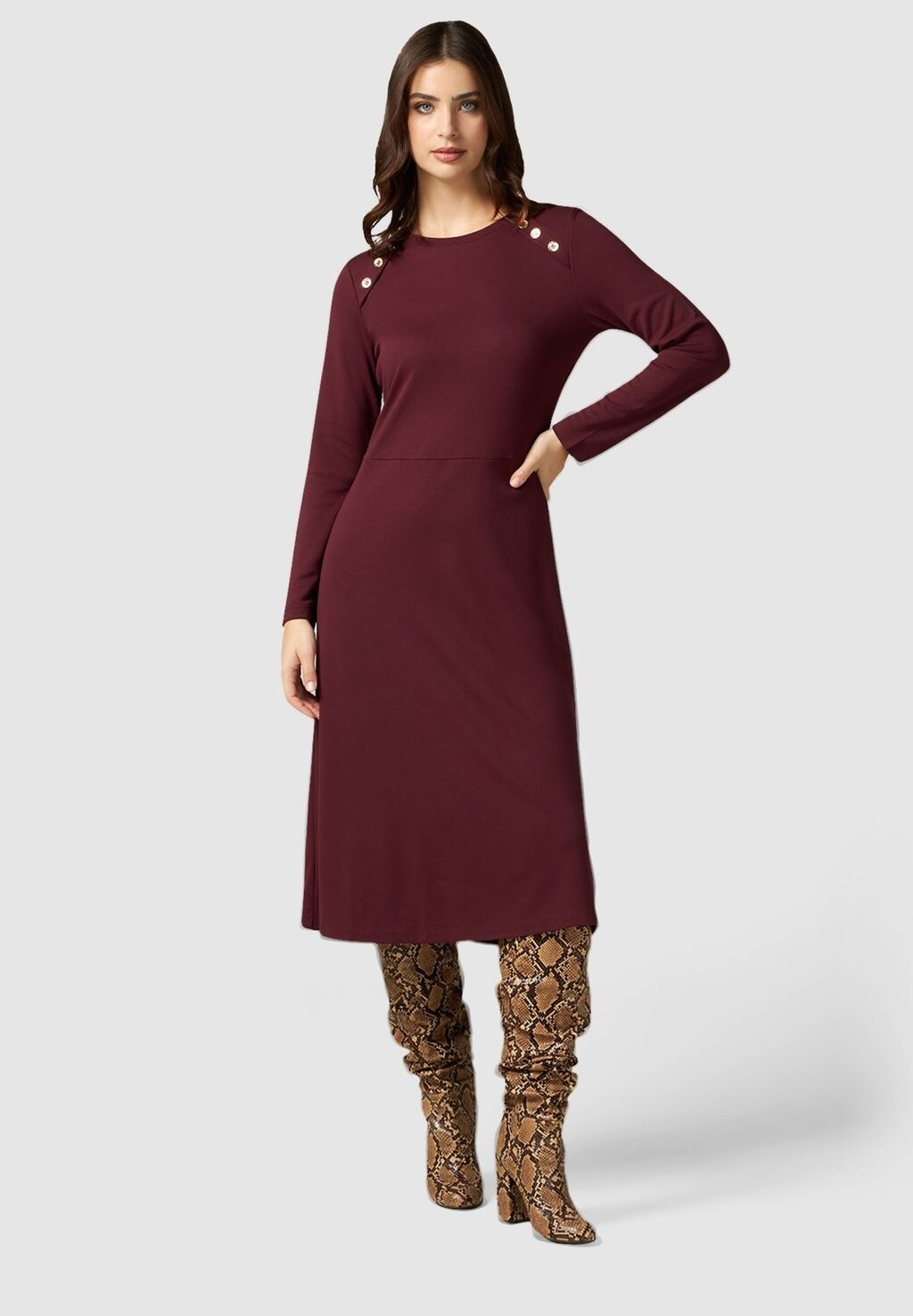 

Платье из джерси Milano Stitch Oltre, цвет bordeaux