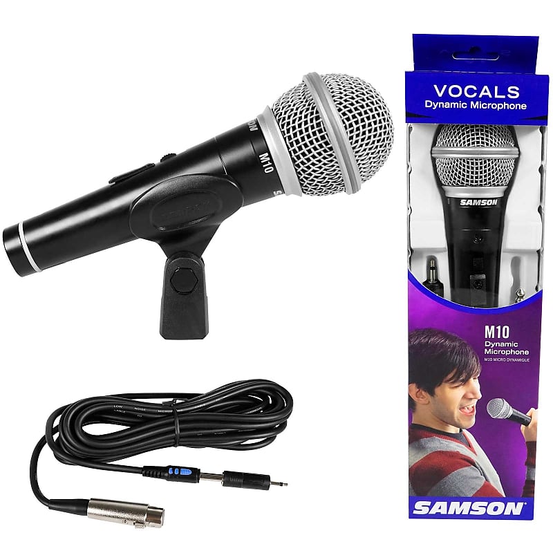 Динамический микрофон Samson Samson M10 Handheld Dynamic Microphone w Detachable XLR 1/4 Cable, Mic Clip