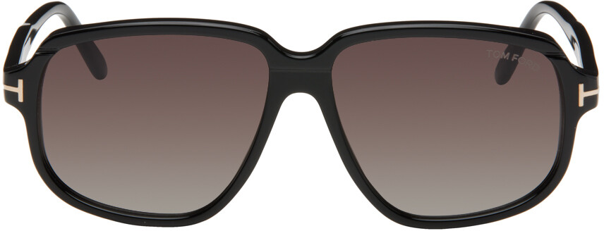 

Черные блестящие солнцезащитные очки Anton TOM FORD