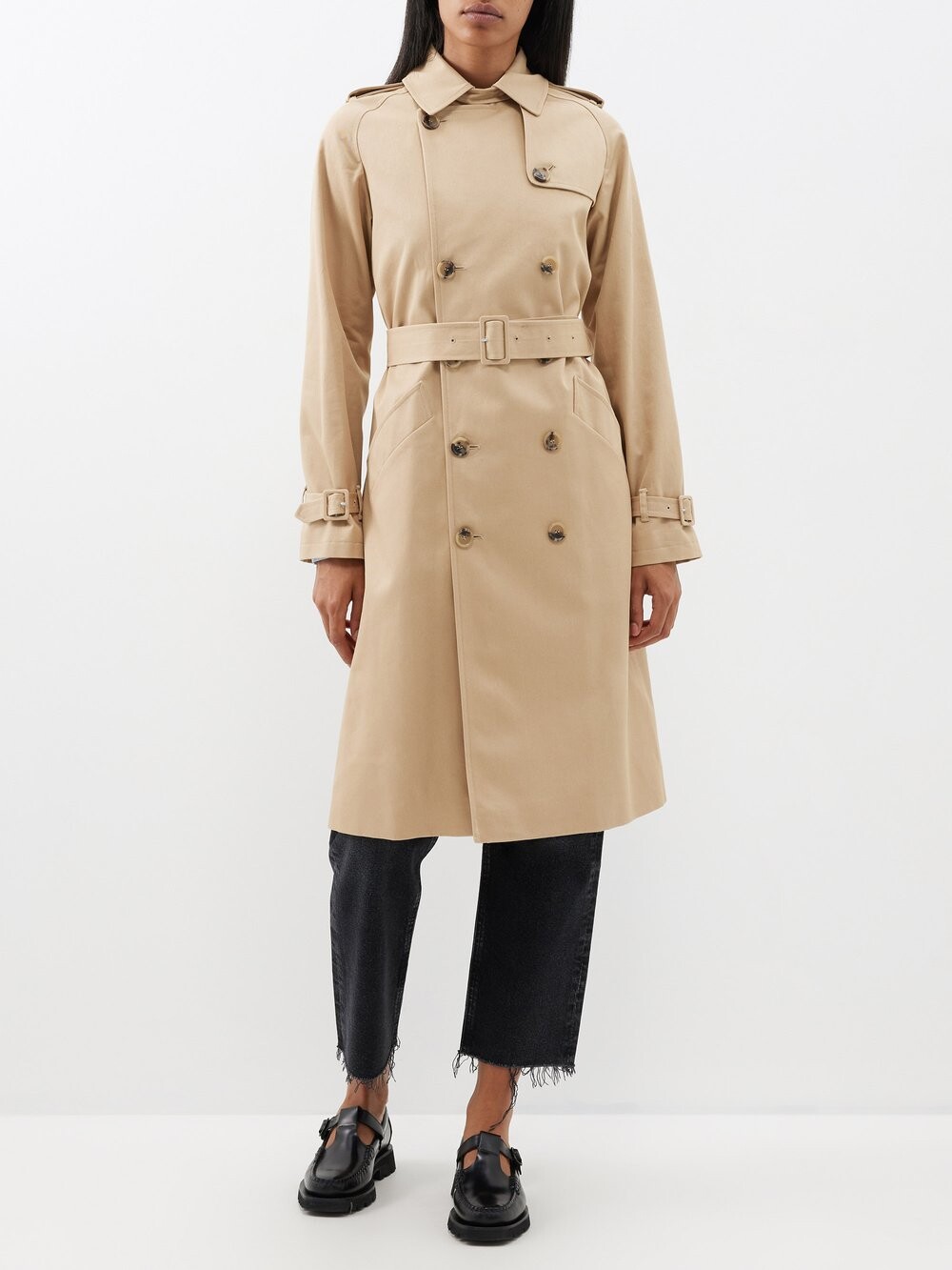 

Тренч greta из хлопкового твила A.P.C., бежевый