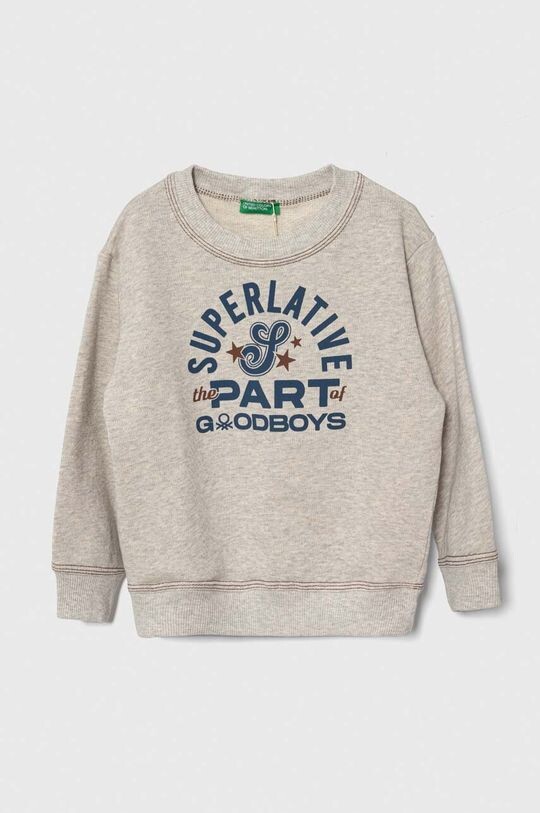 

Детская хлопковая толстовка United Colors of Benetton, серый