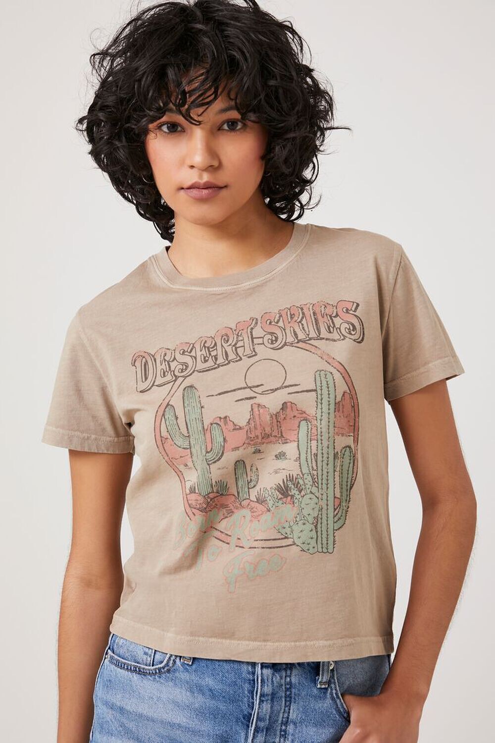 

Детская футболка с рисунком Desert Skies Forever 21, коричневый