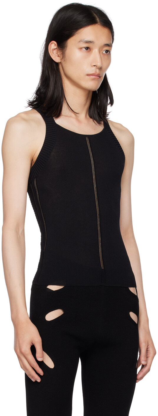

Черная майка из змеиной кожи Dion Lee