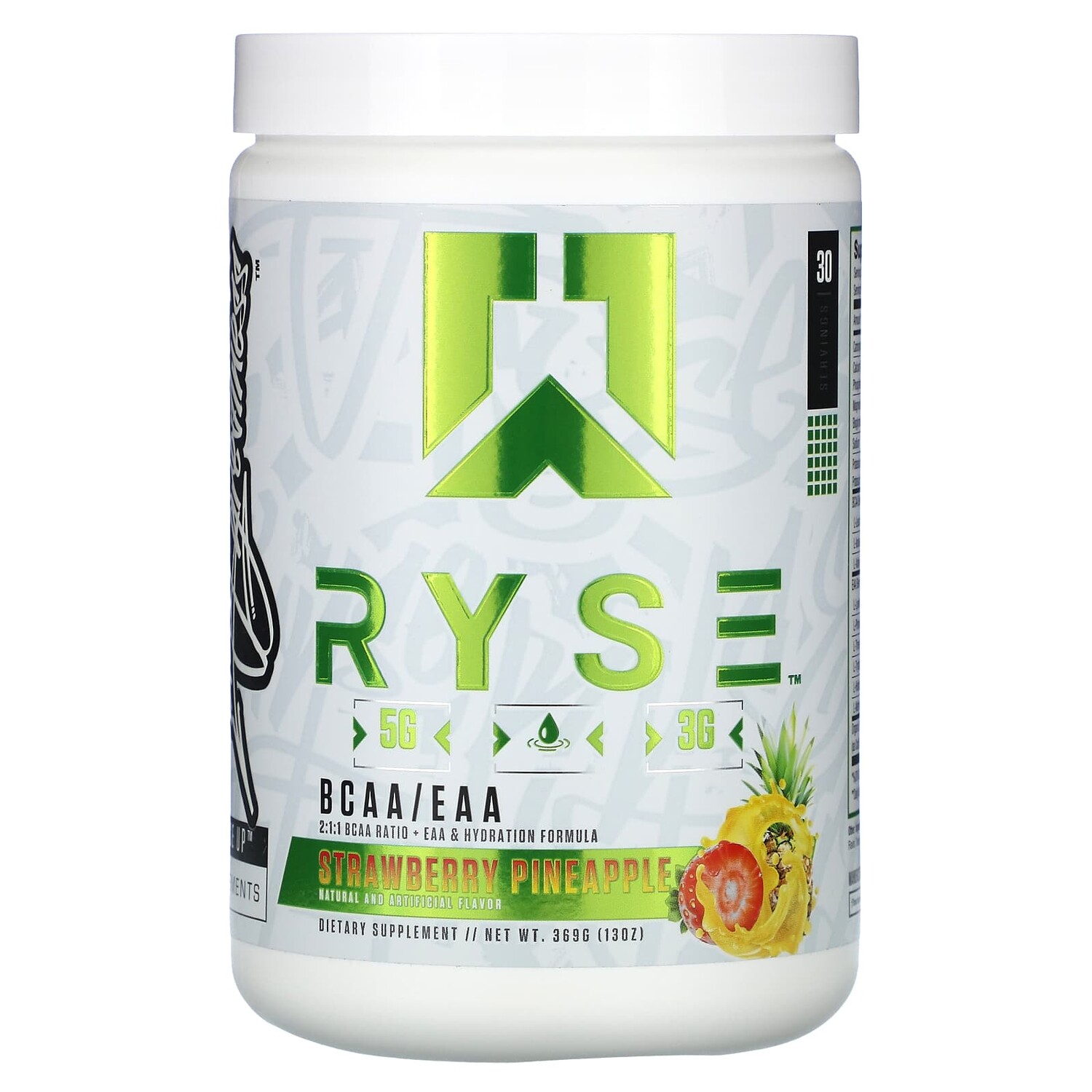 

BCAA / EAA, клубничный и ананас, 369 г (13 унций), Ryse Supps