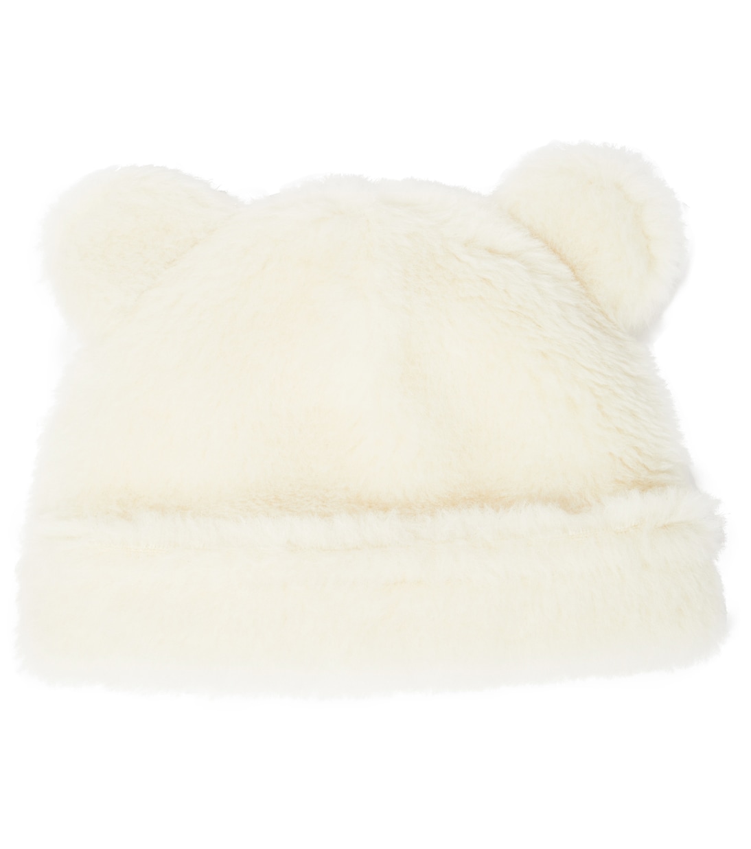 цена Тедди-шапка из альпаки, льна и шелка Max Mara Kids, белый