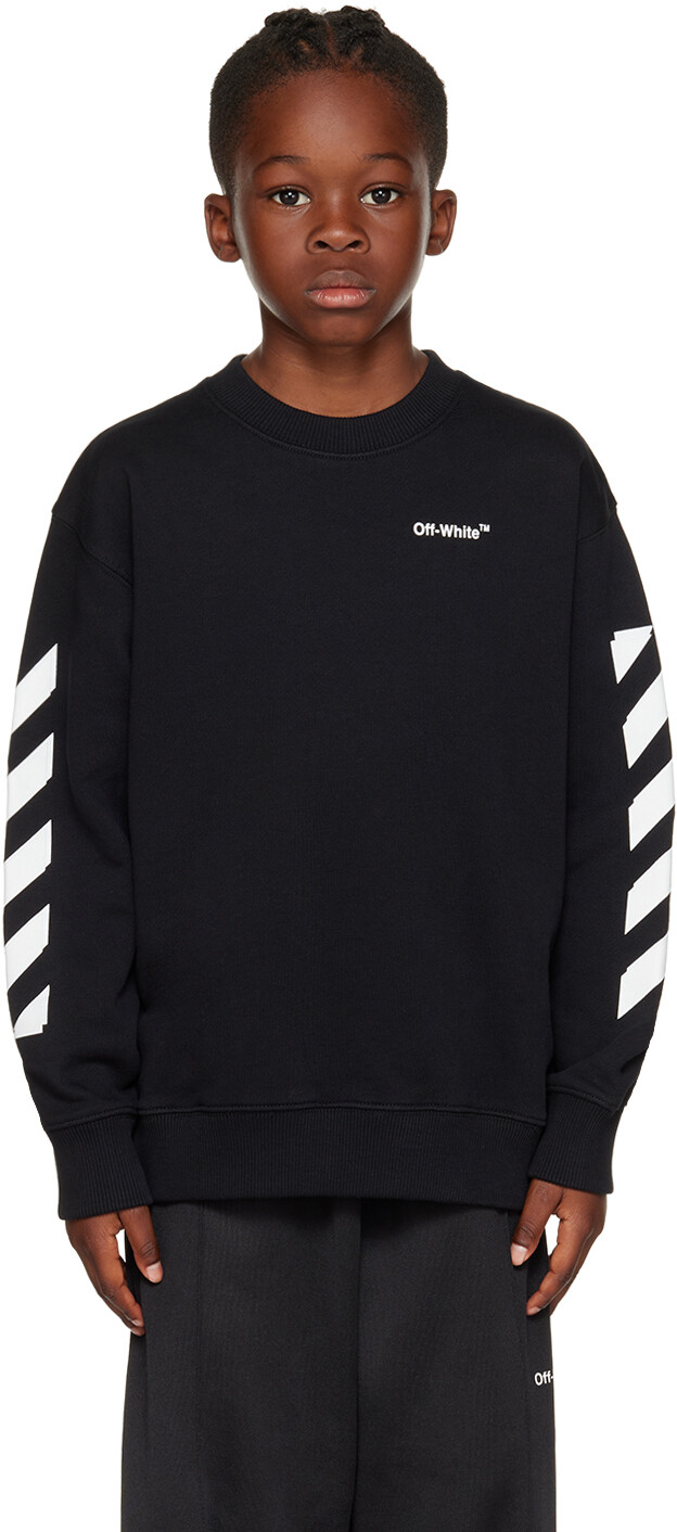 

Off-White Kids Черный резиновый свитшот со стрелками