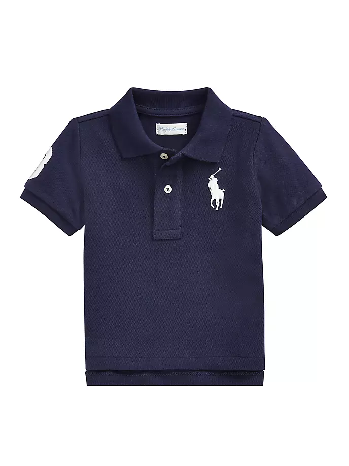 

Вязаная рубашка-поло для маленьких мальчиков Polo Ralph Lauren, цвет french navy