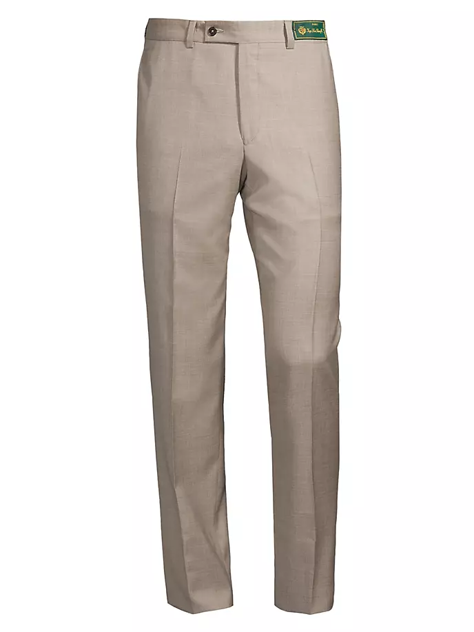 цена КОЛЛЕКЦИЯ Шерстяные базовые брюки Saks Fifth Avenue, светло-коричневый