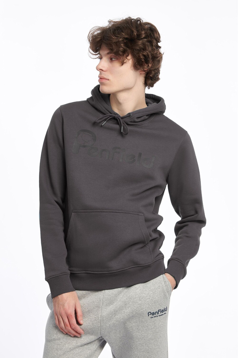 

Худи Grey Bear с принтом на груди Penfield, серый