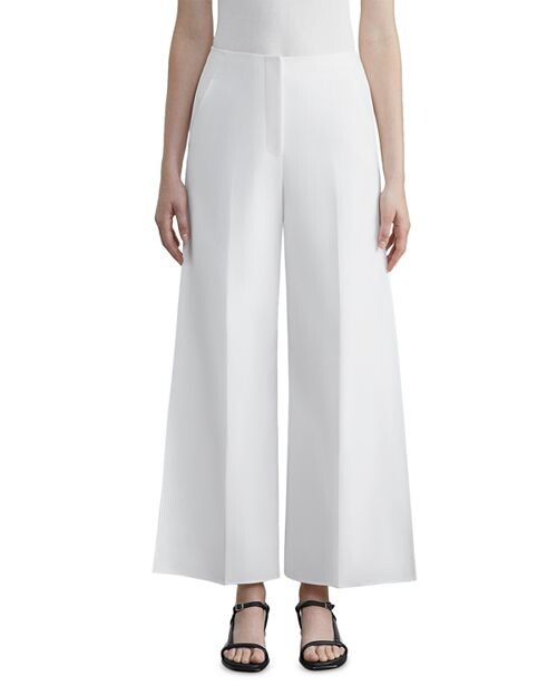 

Широкие брюки Franklin до щиколотки Lafayette 148 New York, цвет White