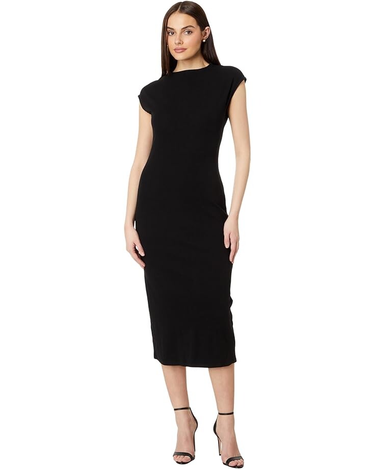 

Платье Vince Camuto Mock Neck Drop Shoulder Midi, черный