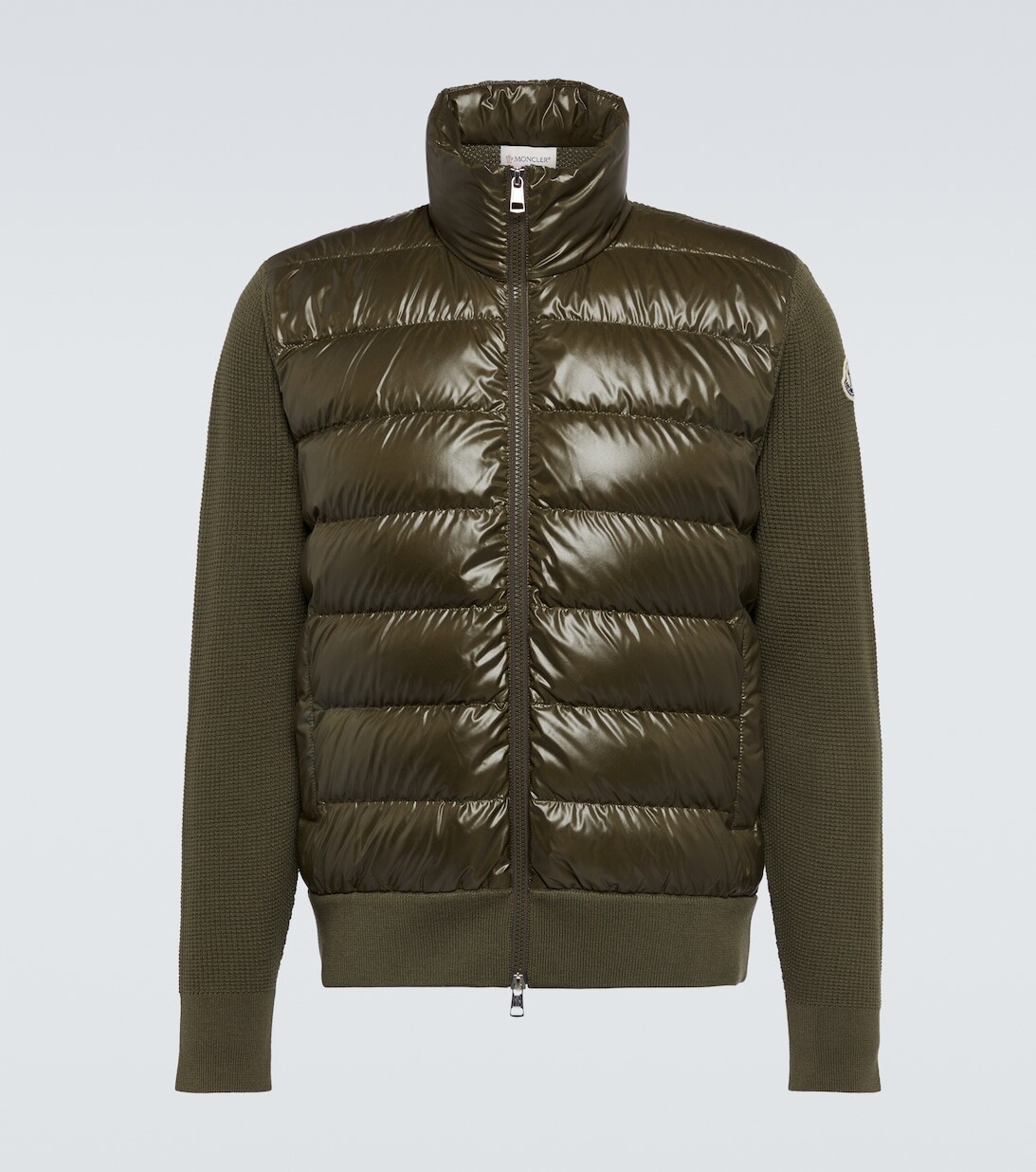 

Куртка из шерсти со вставками из пуха Moncler, зеленый