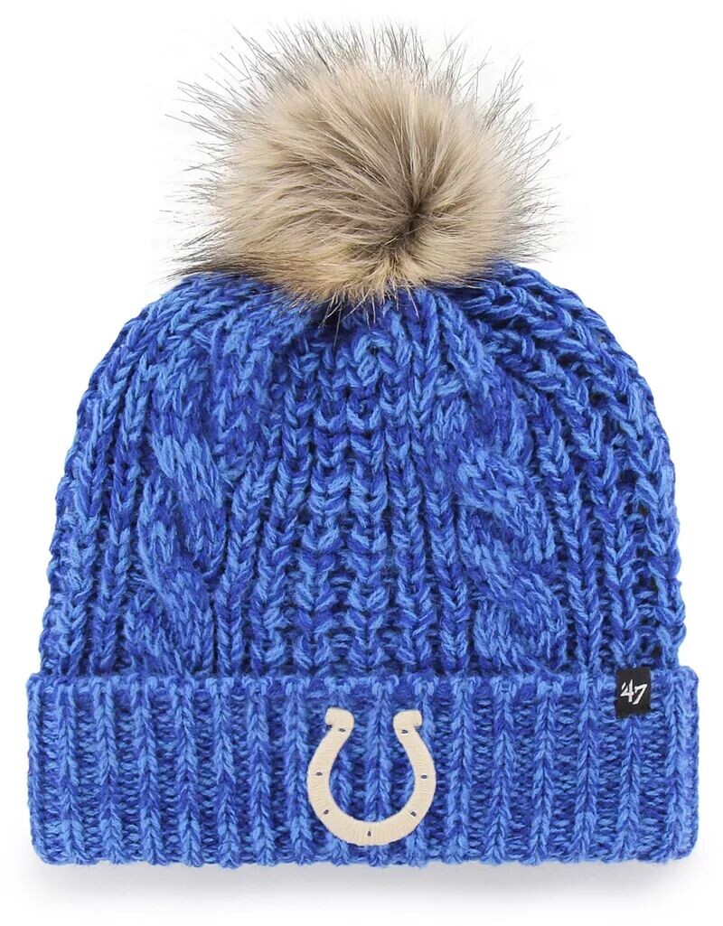 

Синяя вязаная шапка с манжетами для женщин Indianapolis Colts Meeko '47