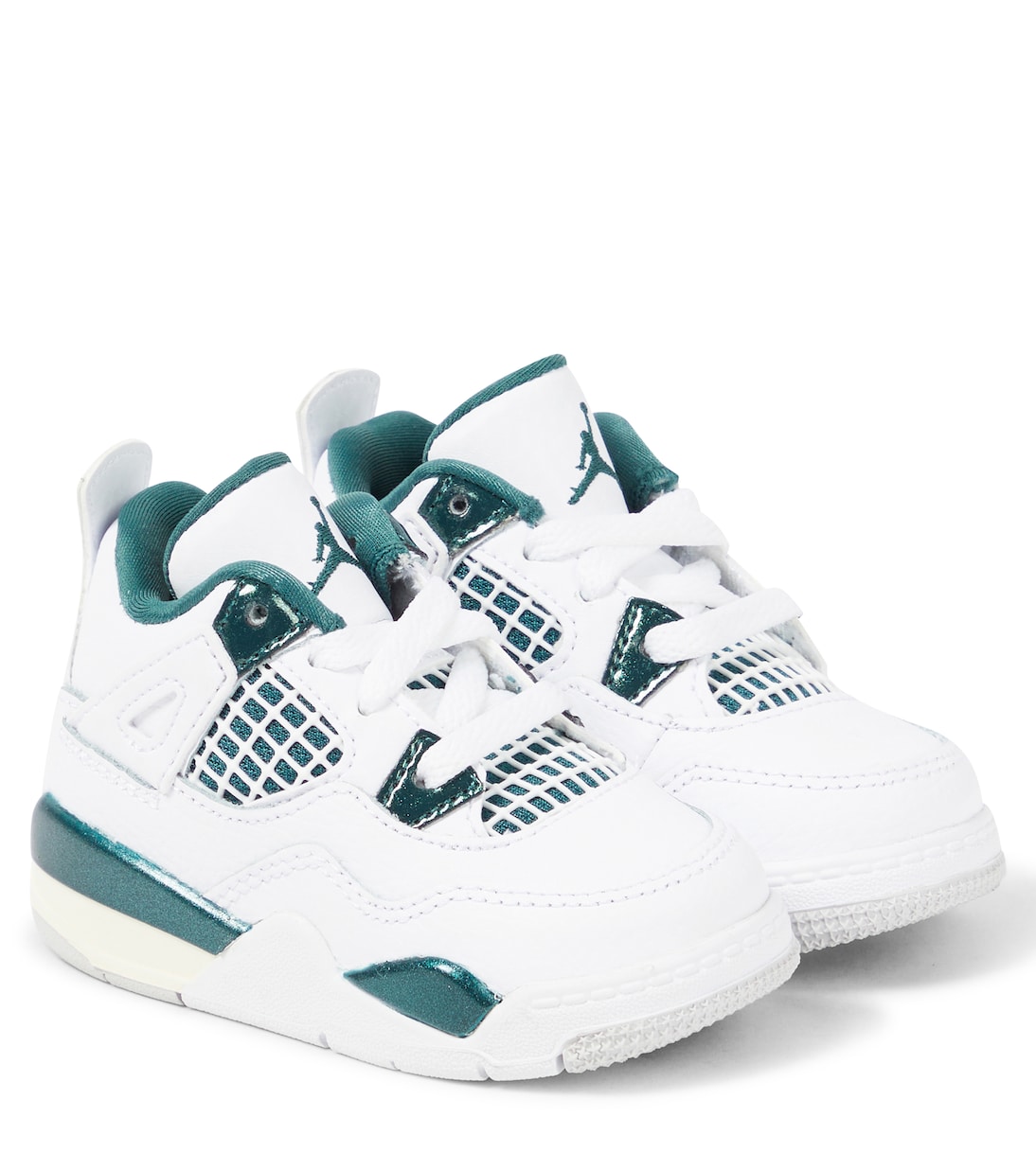 

Кожаные кроссовки Baby Jordan 4 Retro Nike, белый