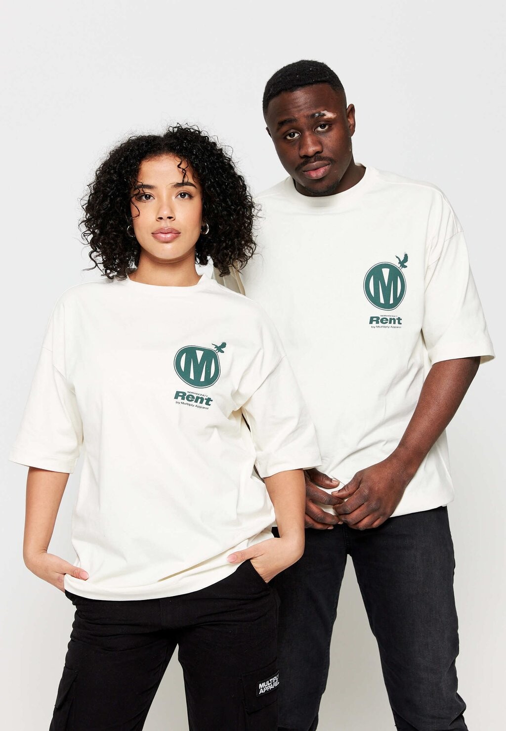 

Футболка с принтом Multiply Apparel, молочный