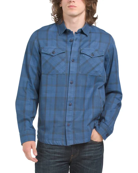 

Перекрашенная тканая рубашка с длинными рукавами Barbour, синий