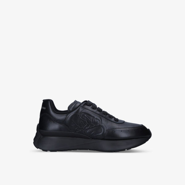 

Кожаные кроссовки Sprint Runner с аппликацией роз Alexander Mcqueen, черный