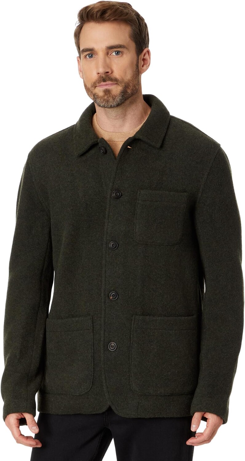 

Куртка Wool Chore Jacket Faherty, цвет Olive