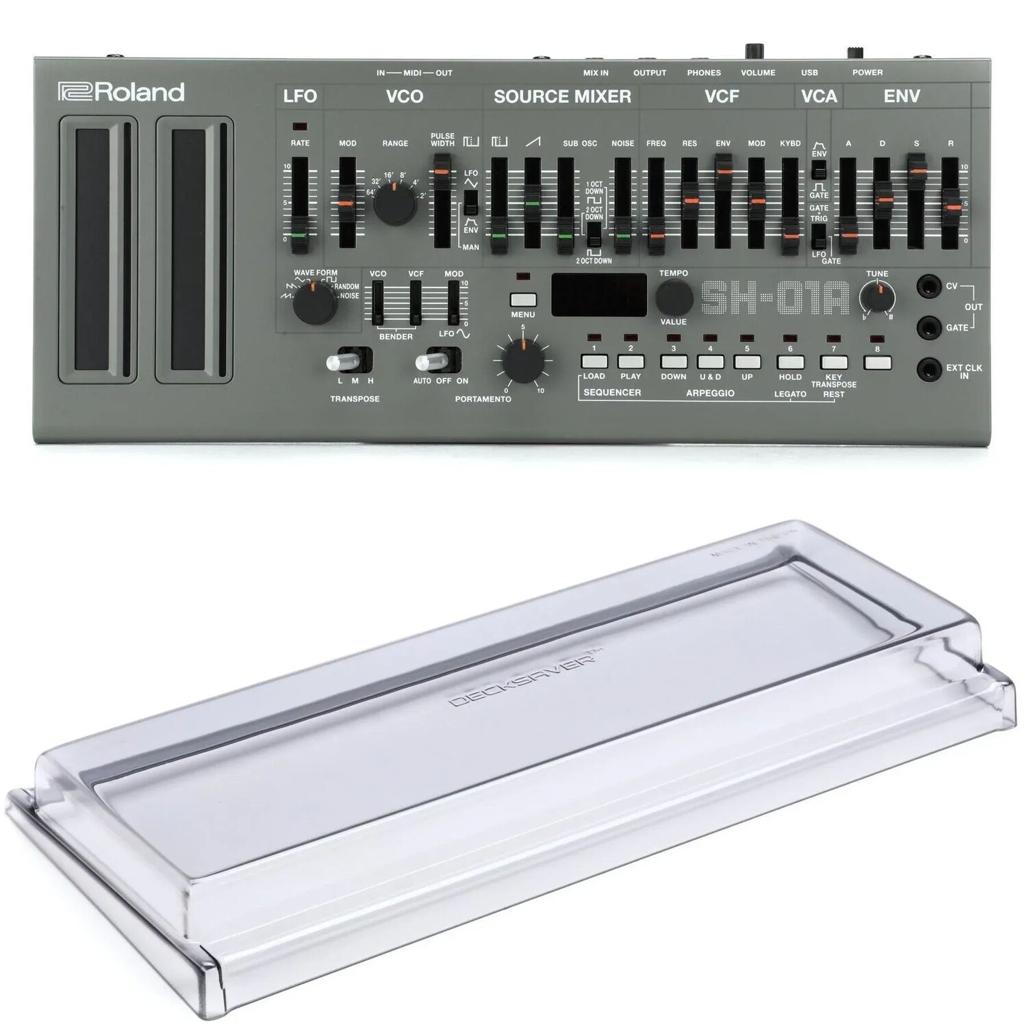 

Синтезатор серии Roland SH-01A Boutique с секвенсором и крышкой Decksaver