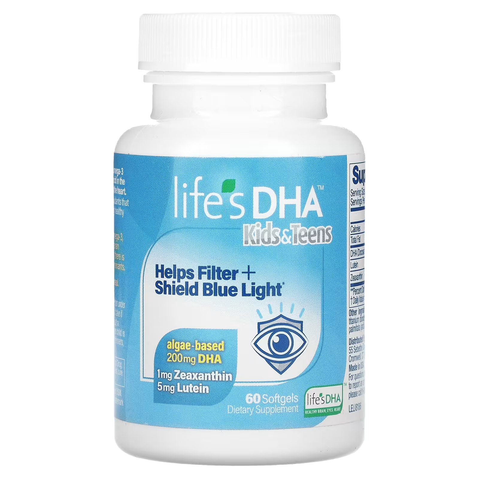 Дети и подростки ДГК 200 мг, 60 мягких таблеток Life's DHA naturelo omega dha gummy lemon