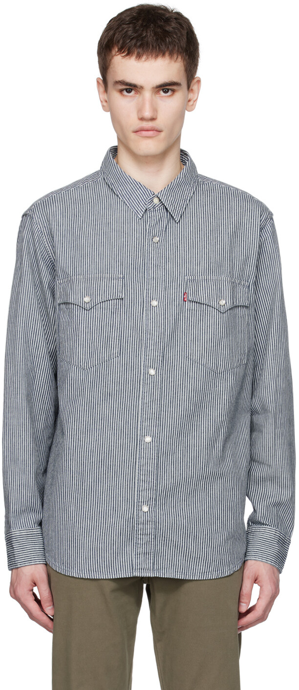 

Синяя рубашка в стиле вестерн Levi's