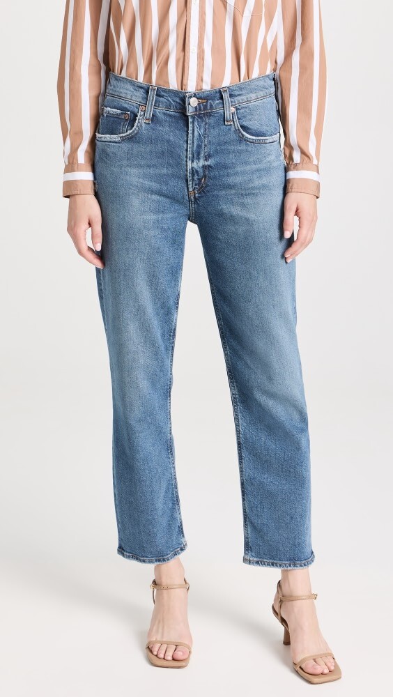 

Джинсы AGOLDE Kye Mid Rise Straight Crop