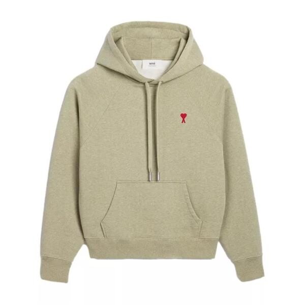 

Футболка ami de coeur-embroidered sage hoodie Ami Paris, зеленый