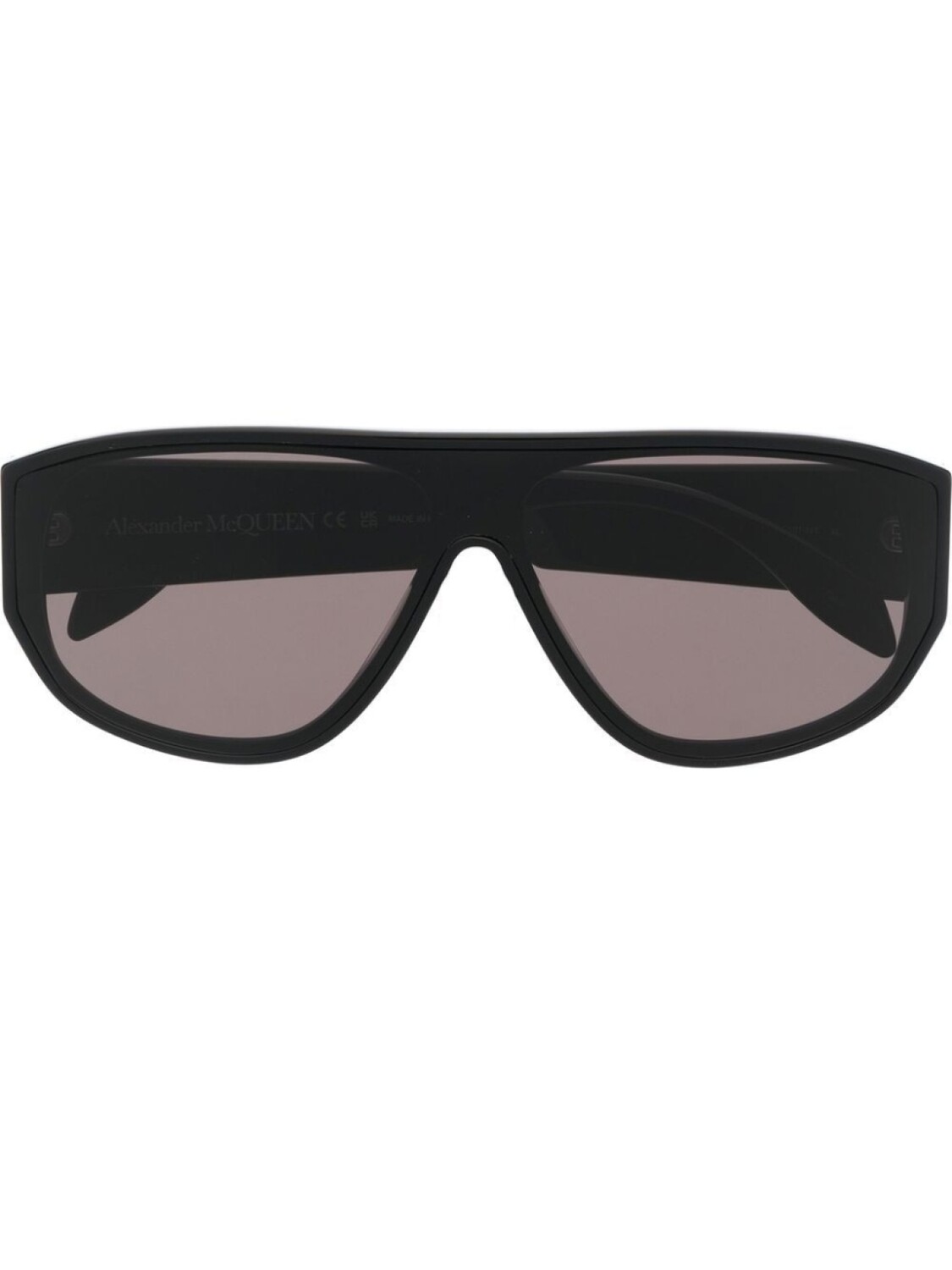 

Alexander McQueen Eyewear солнцезащитные очки с принтом Graffiti, черный