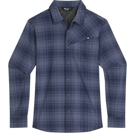 

Солнечная рубашка с длинными рукавами Astroman мужская Outdoor Research, цвет Naval Blue Plaid