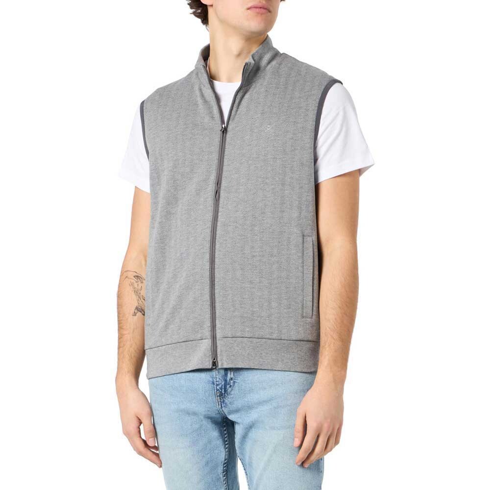 

Жилет Hackett Hbone Jcq Fz Vest, серый