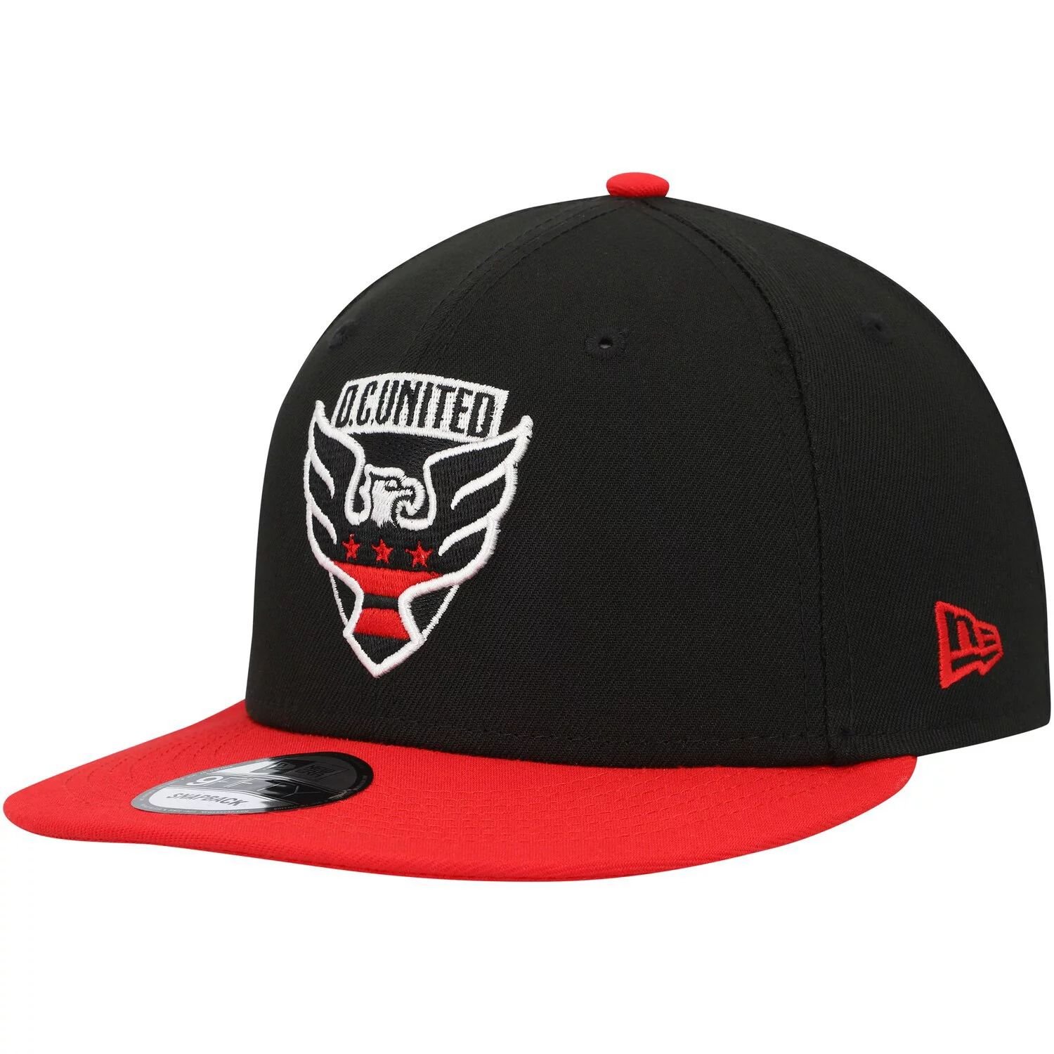 

Мужская двухцветная кепка New Era черно-красная DC United 9FIFTY Snapback