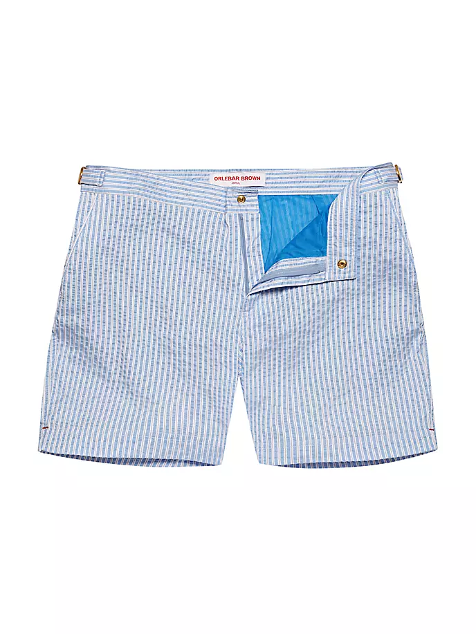 

Классические шорты в полоску Bulldog Orlebar Brown, цвет light island sky