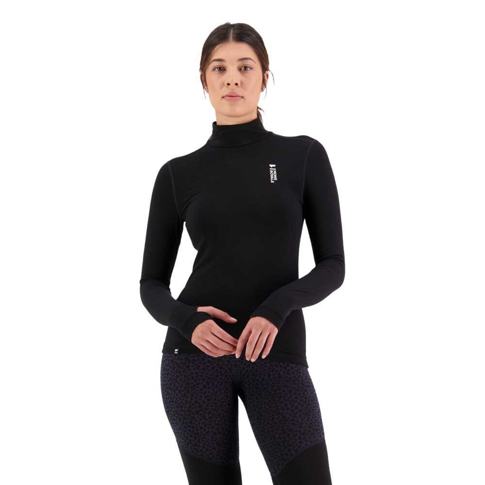 

Базовый слой Mons Royale Cascade Flex Mock Neck, черный
