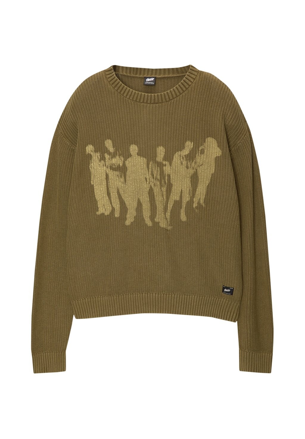 

Джемпер STWD BRIOCHE STITCH PULL&BEAR, хаки