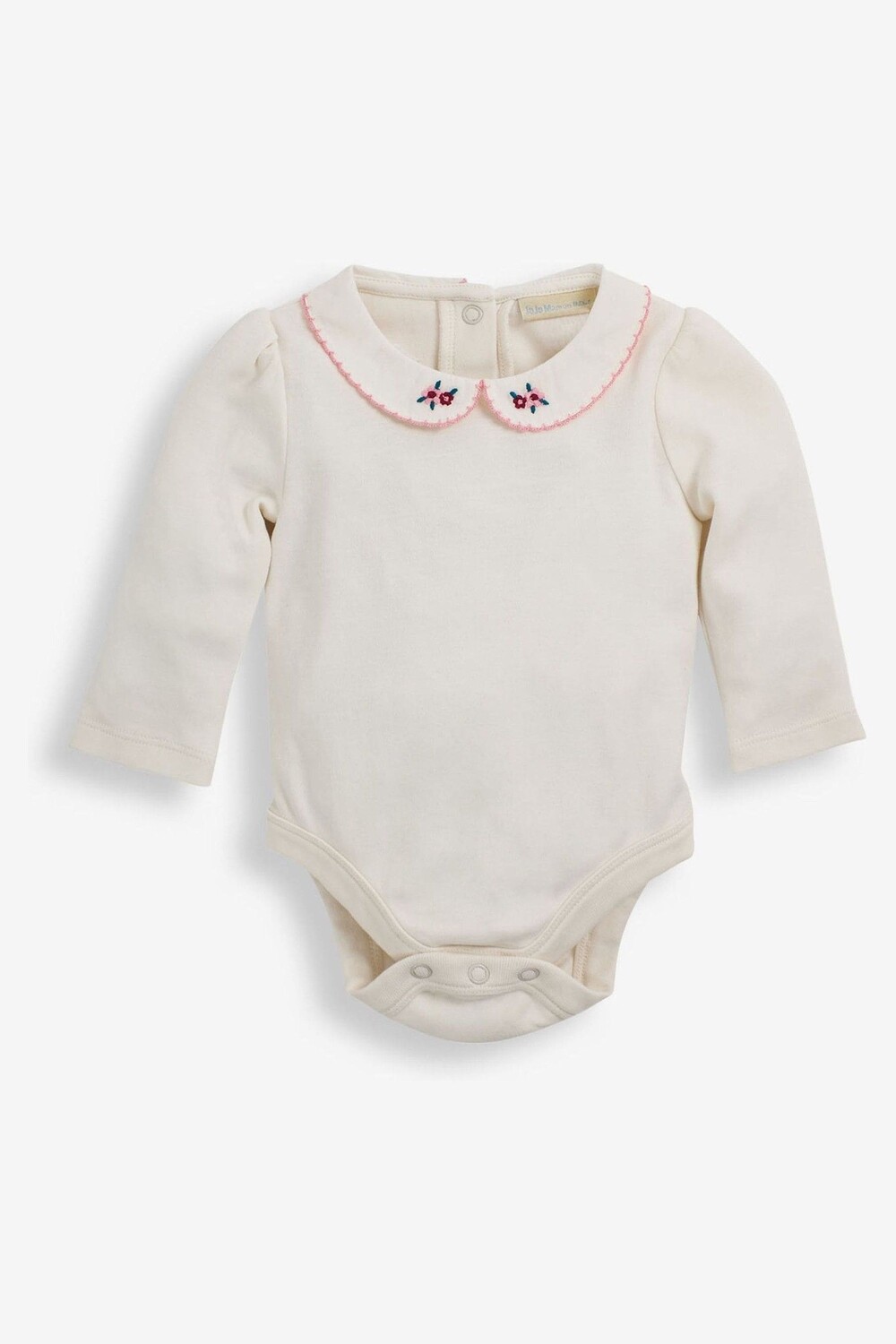 

Боди JoJo Maman bébé с воротником и цветочной вышивкой Jojo Maman Bébé, бежевый