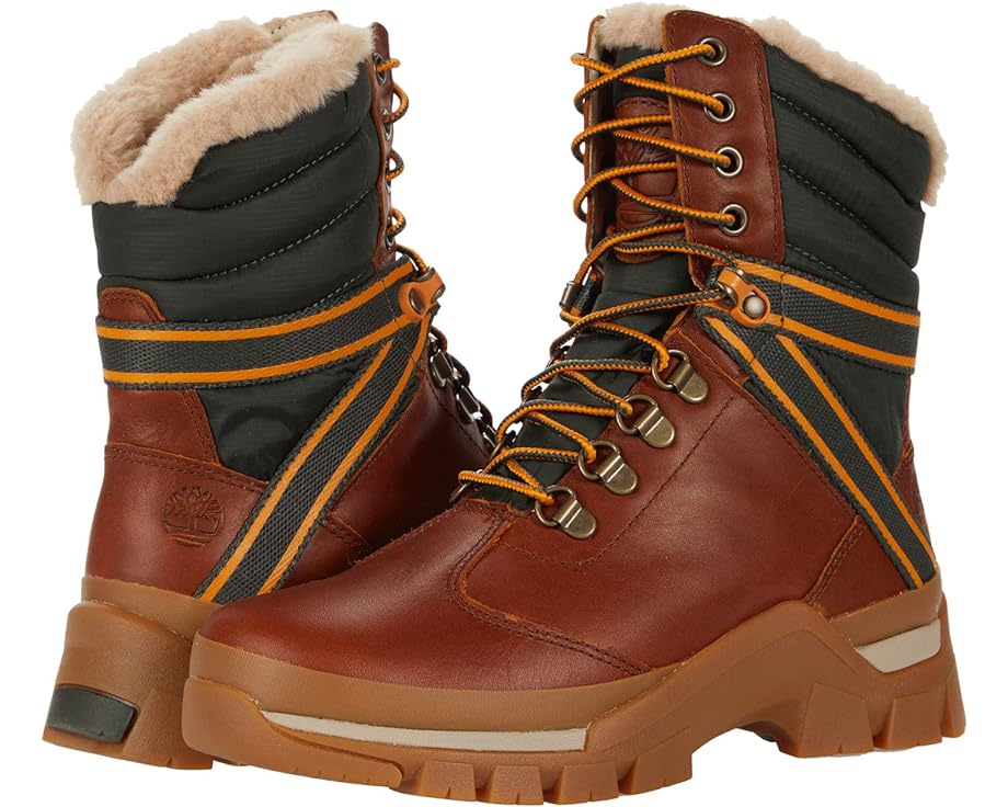 

Ботинки Timberland Jenness Falls Waterproof Insulated Leather and Fabric Boot, цвет Buckthorn Brown