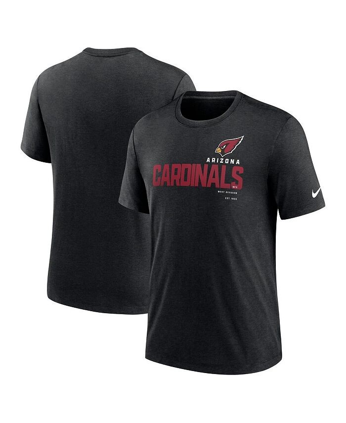 

Мужская футболка Heather Black Arizona Cardinals Team Tri-Blend Nike, черный