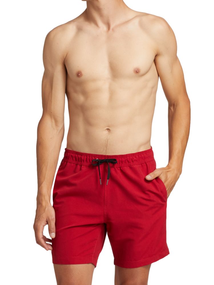 цена Классические шорты для плавания Saks Fifth Avenue, красный