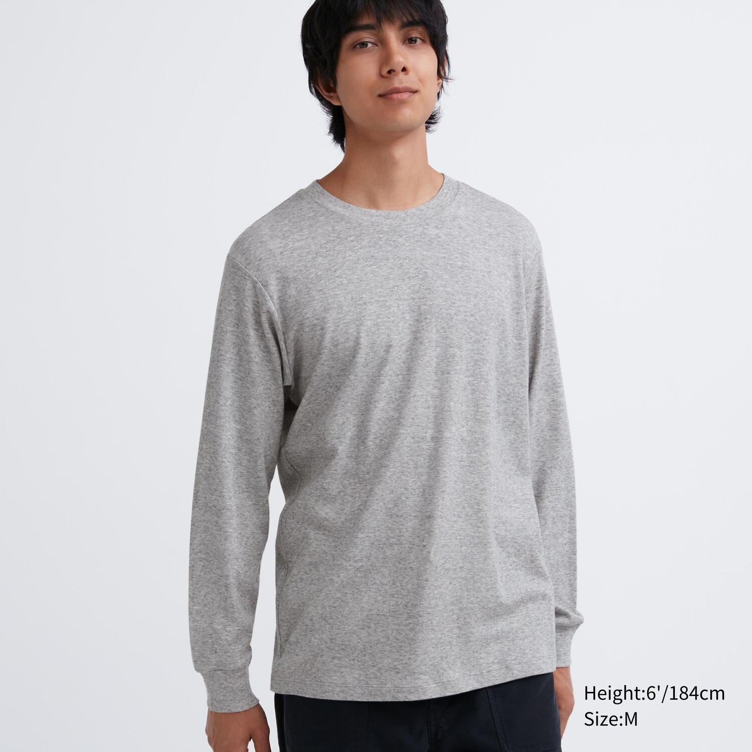 

Футболка мягкая Uniqlo с матовым оттенком, серый