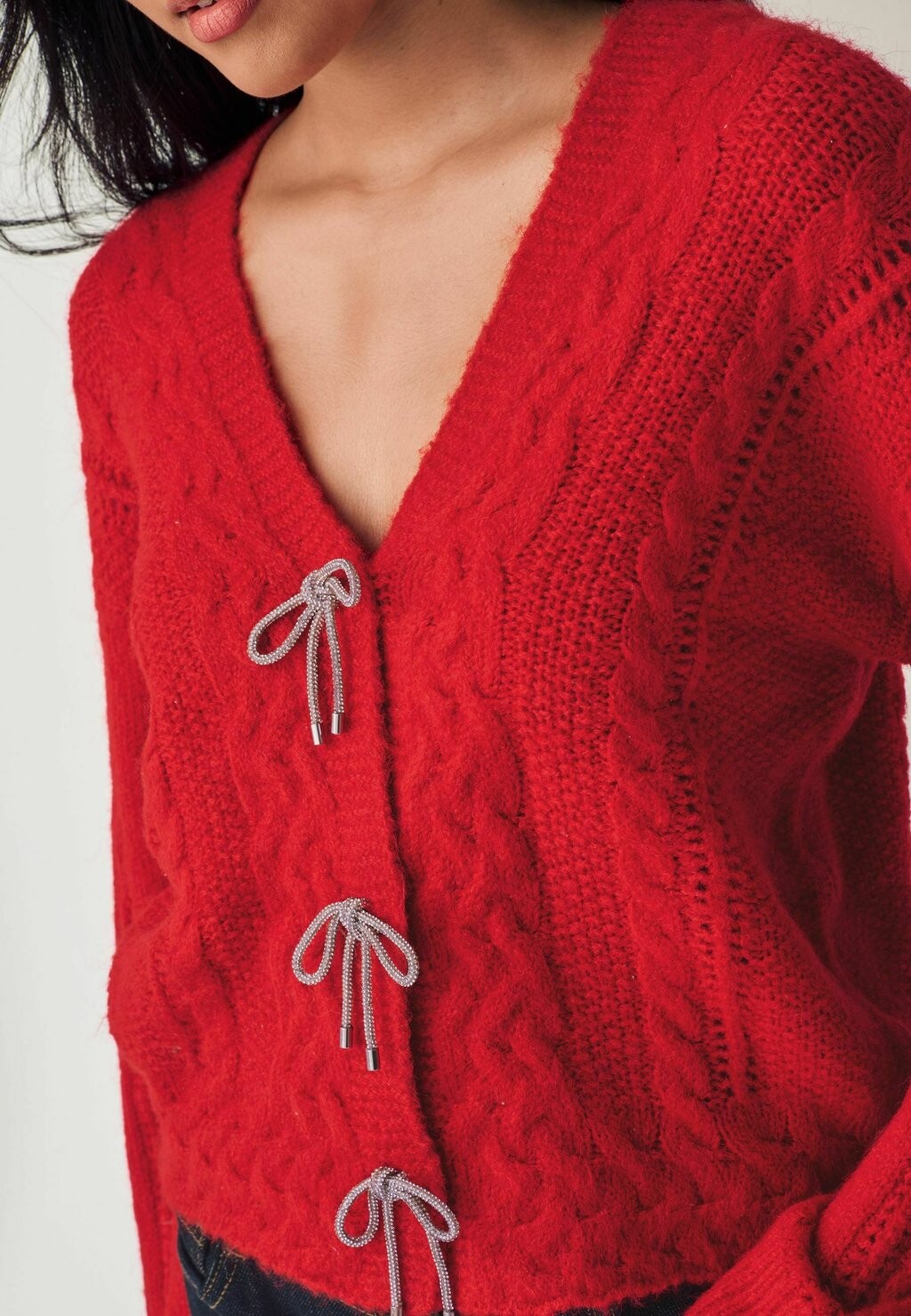 

Кардиган BOW CABLE Next, красный