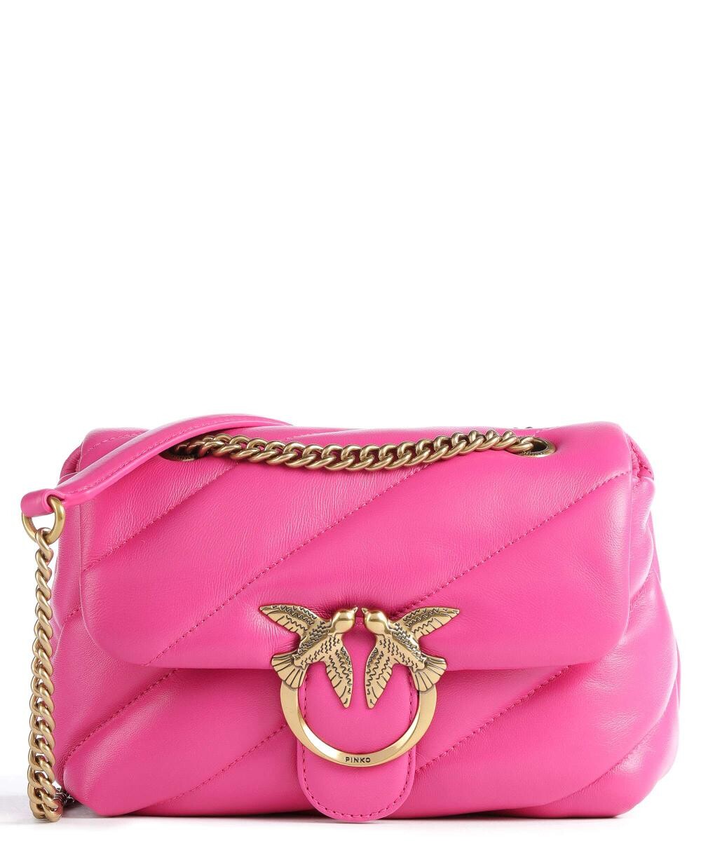 

Миниатюрная сумка через плечо Love Puff из овчины Pinko, розовый