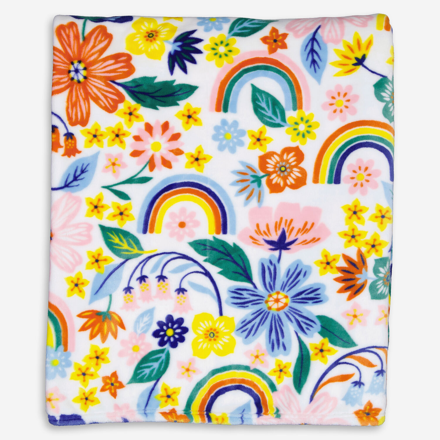 Плюшевое одеяло с разноцветным цветочным узором 152х178см Cupcakes & Cashmere