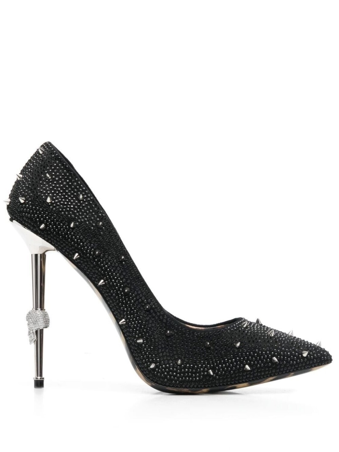 

Philipp Plein туфли-лодочки Crystal 130 с заклепками-шипами, черный