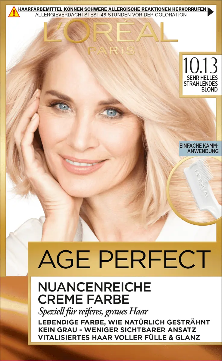 

Краска для волос Age Perfect 10.13 Очень светлый сияющий блондин 1 шт. L'Oreal