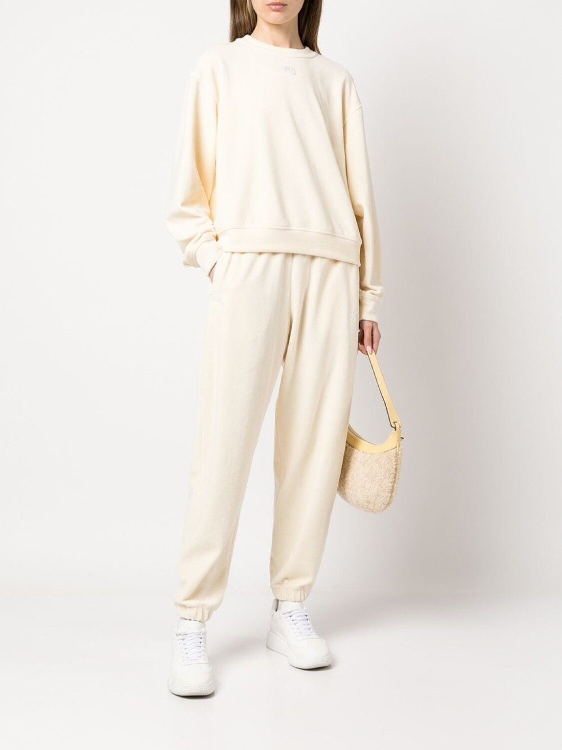 

Alexander Wang бархатная толстовка с логотипом, желтый