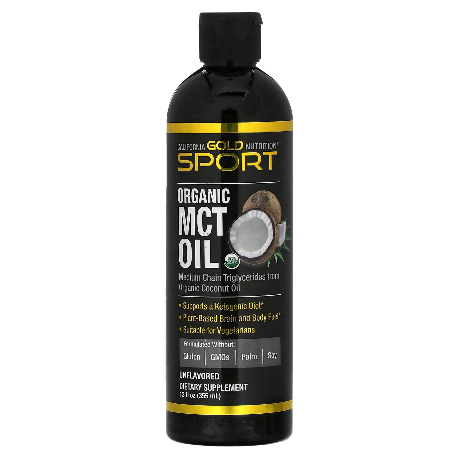 

Органическое масло MCT, 355 мл (12 жидк. унций), California Gold Nutrition